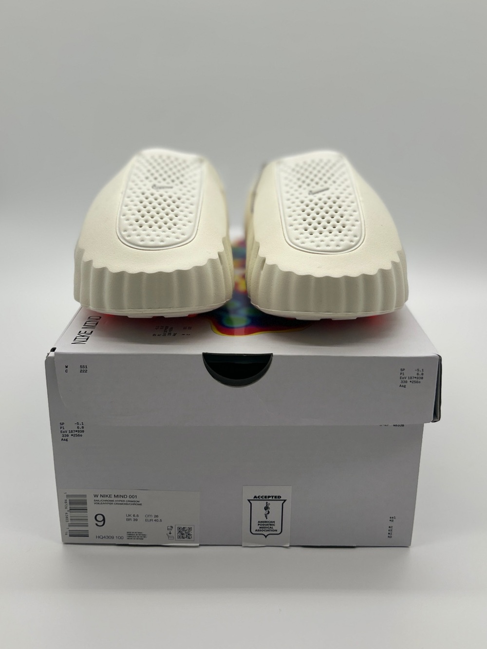Nike Mind 001 Pregame Mules Slides - Sail Light Bone Cream - Picture 5 of 17